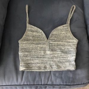 Gray Hollister Crop Top